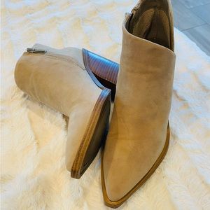 Vince Camuto tan booties